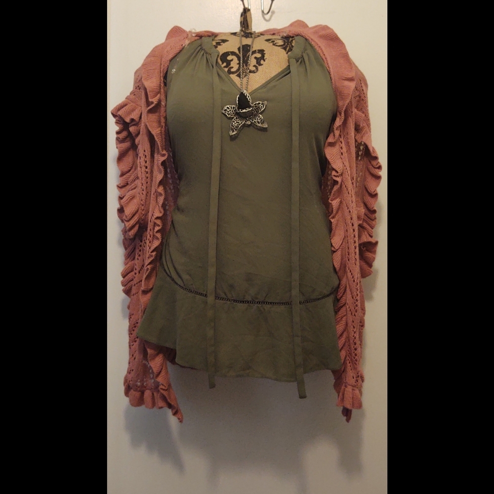 Joseph A. Pink knit cardigan (Cardigan Only)